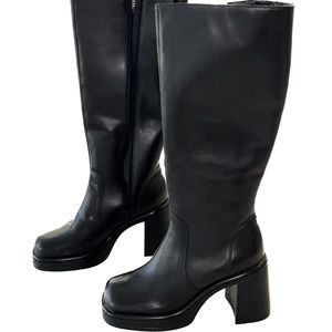 Steve Madden Women's Fanatik Black Leather (Size: 6.5)